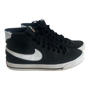 Nike Court Legacy Canvas Mid Women 7 Black White DD0161-001 Athletic Sneakers